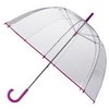 Totes Elements Clear Bubble Umbrella - Pink Trim