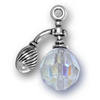 sterling silver SWAROVSKI PERFUME BOTTLE charm pendant