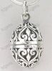 Silver Egg Perfume Locket Pendant Aromatherapy Sterling