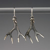 Silver Deer Antler Earrings