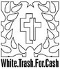 черная трикотажная шапка white trash for cash