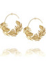 Feather hoop earrings