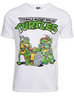 WHITE TURTLE PRINT CREW NECK TEE