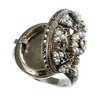 Poison Silver Locket Natural Seed Pearl Ring