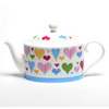 Fine Bone China Hearts 6-Cup Teapot