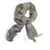 Grey Leopard Print Scarf