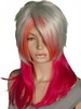 PW350 Mix Silver Pink Long Straight Party Wig Free Ship