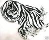 Tiger Print Pashmina/Shawl/Scarf = White