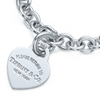 Heart tag charm bracelet