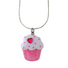 Cupcake Love Necklace - Light Pink