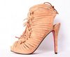 Christian Louboutin Suede Cage Bootie