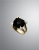 Black Onyx Cushion Cocktail Ring