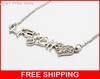 Korea Fashion Silver Necklace Crystal Korean Heart52912