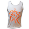 Invaders Must Die design on white vest