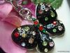 BUTTERFLY SWAROVSKI CRYSTAL KEY RING