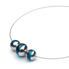 Turquoise Pewter Ball Necklace