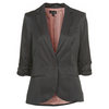 Gathered sleeve blazer