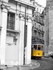 Taking a tram in Lisbon