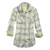 Womens AE Double Weave Western Shirt - Green