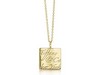 Tiffany square pendant in gold