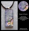 Glass Pendant Dragon and Phoenix by Stephanie by shadowscapes