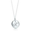 Tiffany Notes Letter "K" round pendant