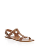 ASOS Premium Leather Double Bar Flat Sandals