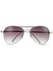 Coloured Metal Rope Detail Aviator Sunglasses