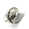 Steampunk Silver Wing Ring Vintage Watch Movement ROCKS BACK AND FORTH