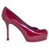 YSL Platform Low Heel Pump in Red Patent