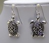 WESTERN FILIGREE SILVER P TURTLE TORTOISE EARRINGS