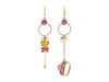 Betsey Johnson Varsity Crush Non-Matching Dangle Earrings