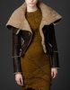 Burberry SHEARLING GIANT COLLAR TAILORED AVIATOR JACKET