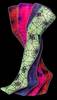 Coloured Cobweb Print Tights(Red, Green and Purple)