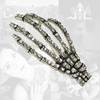 Kreepsville 666 dia skeleton hand brooch clear