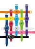 Желтые или фиолетовые часы swatch