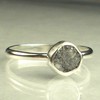 Natural Rough Diamond Engagement Ring