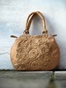 Flowers in Tan Handbag