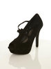 Black Suedette Heel