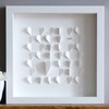 White Hearts Framed Picture - Small