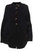 Knitted Navy Tipped Epaulette Cape