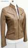 Julia S.Roma - Damen Lederjacke Kurzjacke Lammnappa beige