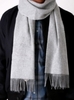 Light grey or B/W cotton or cashmere scarf