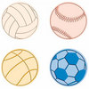 Ніж + 4 папки для тиснення Sports Balls (Cuttlebug)