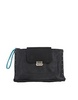 Diesel Black Gold Leather Clutch Bag