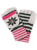 Snowflake Stripe Capped Gloves