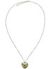 Satin Heart Long Pendant Necklace