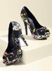 Flower-print Pump