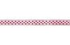 Лента May Arts - Polka Dots Sheer Ribbon - Pink W/Brown Dots, ширина 1 см, длина 90см