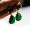 Green Drop Earrings